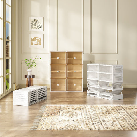 Shoe Cabinet with Lids 5 Tiers 20 Pairs, including boots