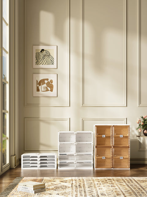 Shoe Box 4 Layers-8 Grids, in two rows