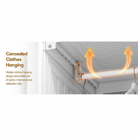 ANTBOX foldable wardrobe closet hanging rods for organized clothes storage