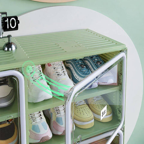 ANTBOX shoe cabinet magnetic doors keep doors securely closed