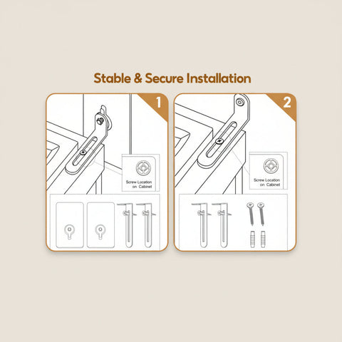 ANTBOX storage organizer wall anchor safety installation guide for stable and tip-resistant setup