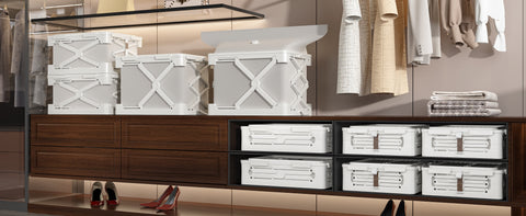 ANTBOX vacuum compression storage box for clothes, blankets, and bedding to save closet space