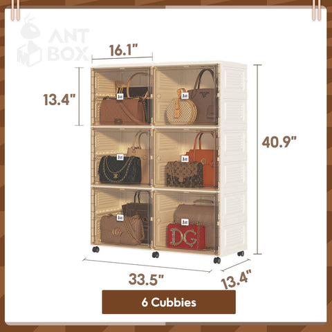 Boots & Bags Storage Cabinet 3 - 5 Tiers for Closet for bedroom organization - 3 - min easy setup Boots & Bags Cabinet by antbox - storage