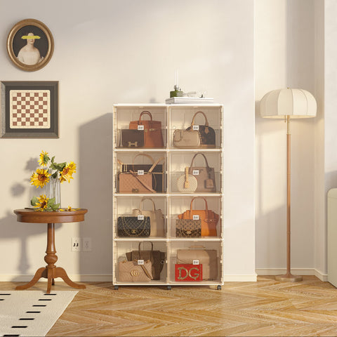 Boots & Bags Storage Cabinet 3 - 5 Tiers for Closet for bedroom organization - 3 - min easy setup Boots & Bags Cabinet by antbox - storage