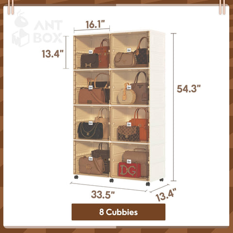 Boots & Bags Storage Cabinet 3 - 5 Tiers for Closet for bedroom organization - 3 - min easy setup Boots & Bags Cabinet by antbox - storage