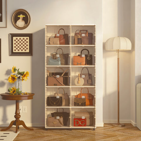 Boots & Bags Storage Cabinet 3 - 5 Tiers for Closet for bedroom organization - 3 - min easy setup Boots & Bags Cabinet by antbox - storage