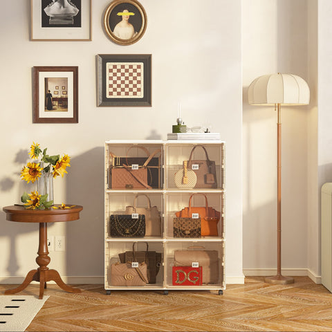 Boots & Bags Storage Cabinet 3 - 5 Tiers for Closet for bedroom organization - 3 - min easy setup Boots & Bags Cabinet by antbox - storage