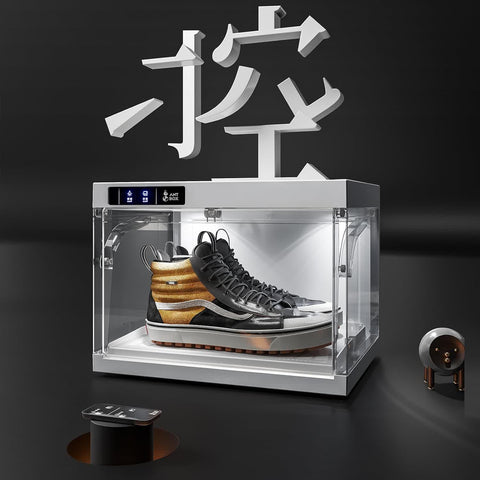LED Smart Sneaker Display Case with Lighting 1 Pack for bedroom organization - 3 - min easy setup LED Shoe Display Case by antbox - storage