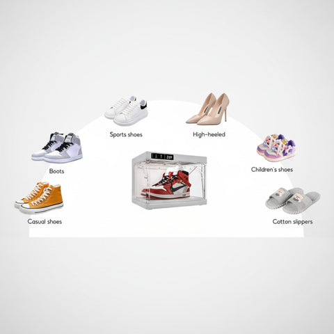 LED Smart Sneaker Display Case with Lighting 1 Pack for bedroom organization - 3 - min easy setup LED Shoe Display Case by antbox - storage