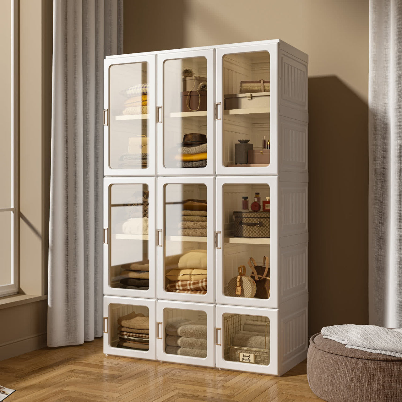 Modular Cube Wardrobe Organizer 15 Cubes with Doors | Tool-Free ...