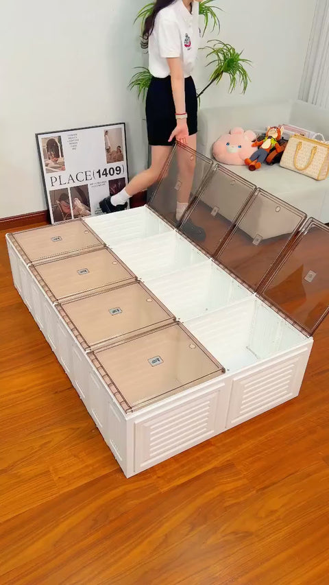 ANTBOX foldable boots and bags storage cabinet easy assembly demonstration