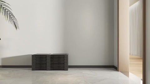 Demonstration video of ANTBOX black foldable shoe cabinet showing quick assembly, foldable design, and easy unfolding for storage and daily use