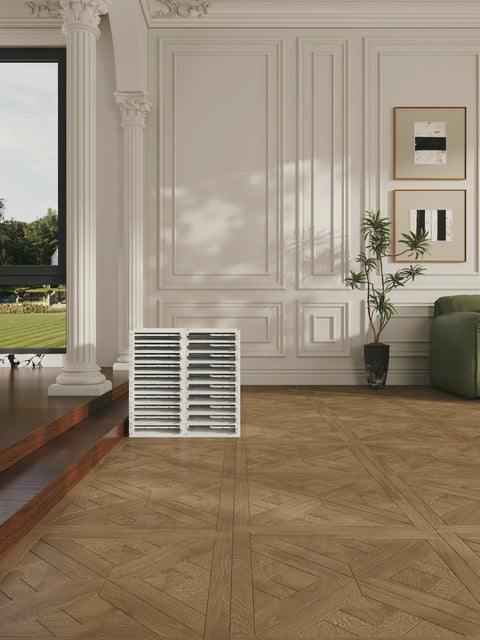 Video showing ANTBOX brown foldable double-row shoe box folding and unfolding easily