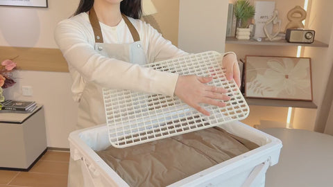 Folding Vacuum Compression Storage Box Demonstration Video. Watch how to compress, fold, and store your items with ease.