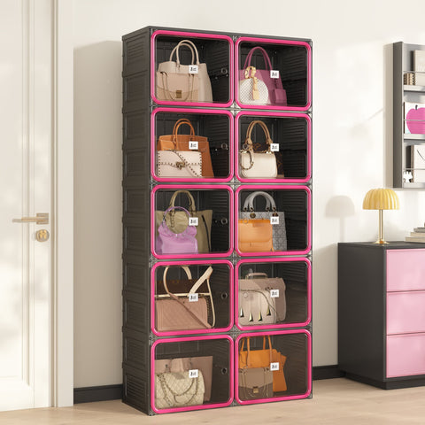 Trendy Boots & Bags Storage Cabinet 3 - 5 Tiers for bedroom organization - 3 - min easy setup Boots & Bags Cabinet by antbox - storage