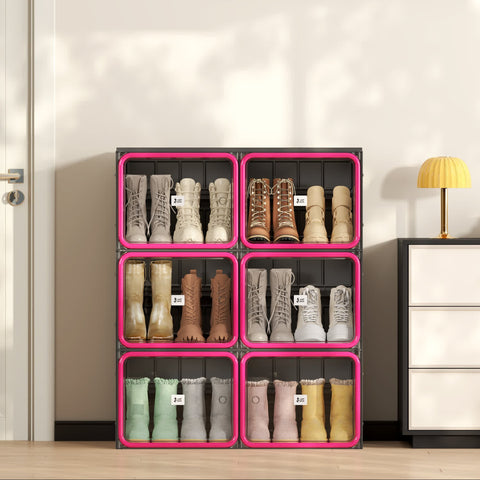 Trendy Boots & Bags Storage Cabinet 3 - 5 Tiers for bedroom organization - 3 - min easy setup Boots & Bags Cabinet by antbox - storage