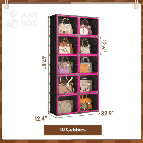 Trendy Boots & Bags Storage Cabinet 3 - 5 Tiers for bedroom organization - 3 - min easy setup Boots & Bags Cabinet by antbox - storage