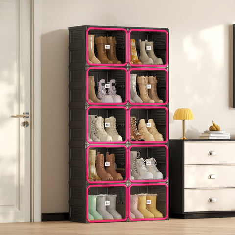 Trendy Boots & Bags Storage Cabinet 3 - 5 Tiers for bedroom organization - 3 - min easy setup Boots & Bags Cabinet by antbox - storage