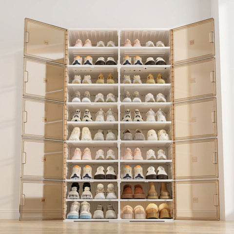 X-Large shoe cabinet with 10 tiers, holding 4 pairs per tier and up to 40 pairs